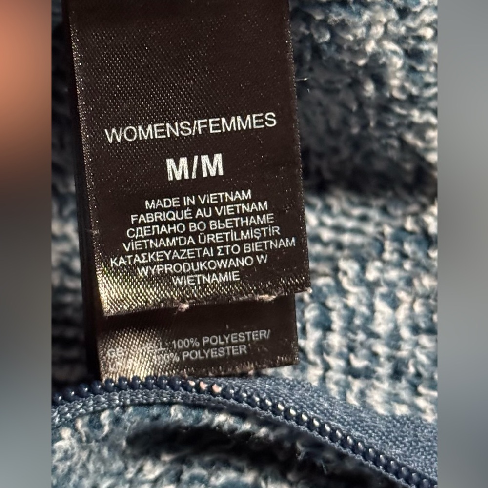 The North Face High Pile Fleece Full Zip Blue Jacket Sherpa Women's Size Medium - Picture 4 of 4